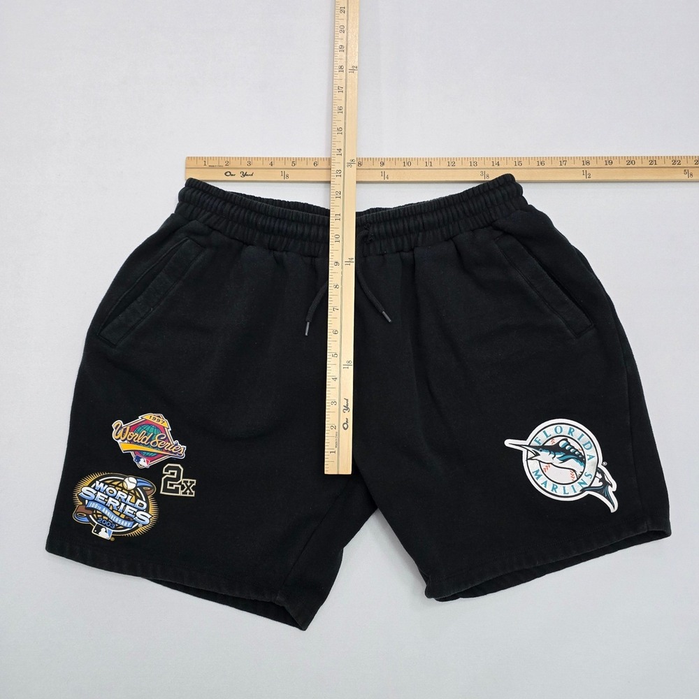 New Era Florida Marlins World Series Champions Shorts Mens Large Black MLB - Picture 10 of 16
